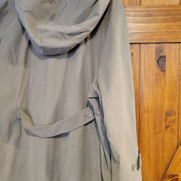 Vintage London Fog Hooded Trench Coat Women’s Plus 24W Tan, Faux Suede Insulated - Picture 5 of 12